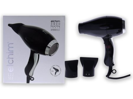 3900 Healthy Ionic Hair Dryer - Black-Silver by Elchim for Unisex - 1 Pc Hair Dryer For Sale