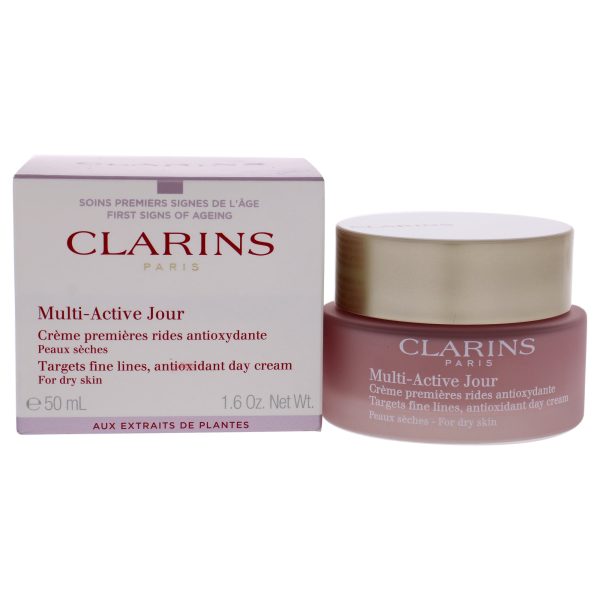 Multi-Active Day Cream - Dry Skin by Clarins for Unisex - 1.6 oz Cream Hot on Sale