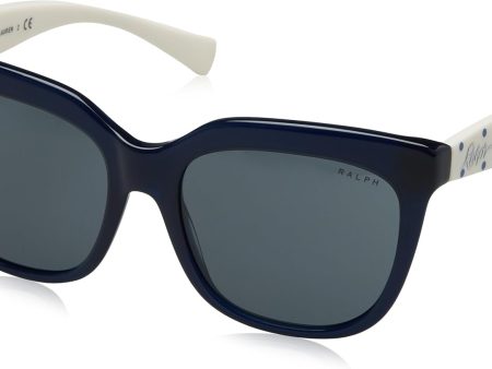 Ralph Lauren Women s 0RA5213 Square Sunglasses, Navy & White, 55 mm Online now