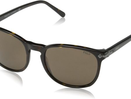 Polo Ralph Lauren Men s 0PH4107 Round Sunglasses, Shiny Dark Havana, 53 mm Fashion