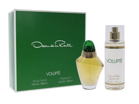 Volupte by Oscar De La Renta for Women - 2 Pc Gift Set 3.4oz EDT Spray, 4.2oz Frangrance Mist Sale