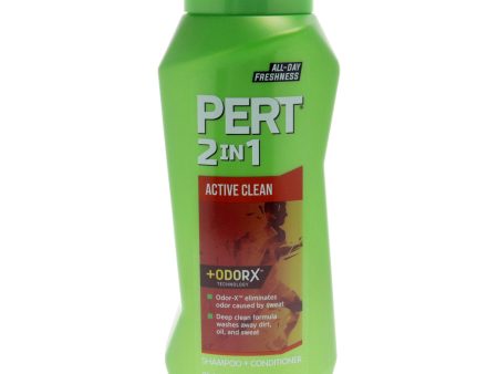 2 in 1 Active Clean Shampoo and Conditioner by Pert for Unisex - 25.4 oz Shampoo and Conditioner on Sale