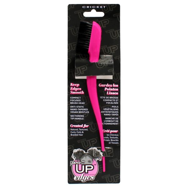 Amped Up Edges Brush - Pink by Cricket for Unisex - 1 Pc Hair Brush Supply