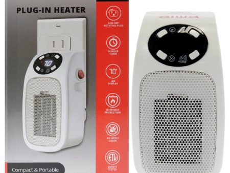 Aiwa Home Plug-in heater Digital - White by Aiwa for Unisex - 1 Pc Heater Cheap