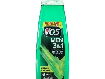 3-in-1 Fresh Energy Shampoo Conditioner and Body Wash by Alberto VO5 for Unisex - 15 oz Body Wash Cheap