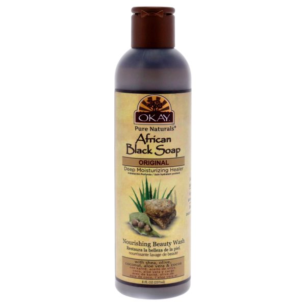 African Black Liquid Soap by Okay for Unisex - 8 oz Soap Online